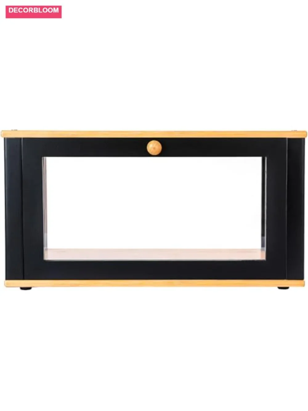 Bamboo Bread Box with Clear Acrylic Lid - Large Kitchen Countertop Storage